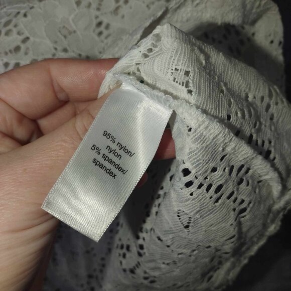 Maurices Women's XXL White Boho Lacy Conquette Preppy Babydoll Fairy Tank Top - Picture 7 of 9